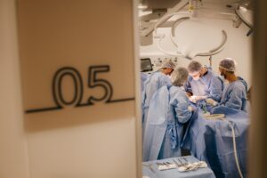 doctors performing surgery in Italian hospital